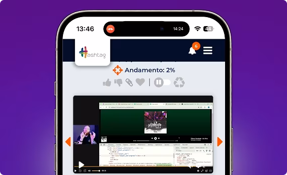 Captura de tela mobile do Curso Full Stack